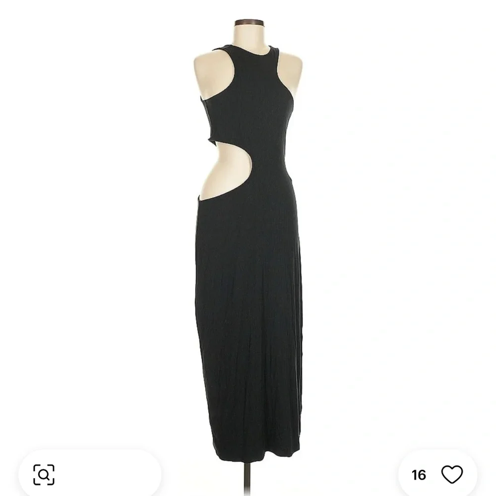 Abercrombie & Fitch Women's Tan Ribbed Maxi Dress